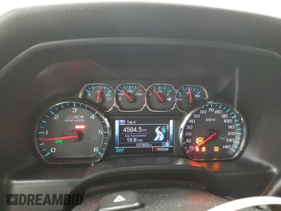 2015 Chevrolet Silverado 1500 LT with VIN 3GCUKREC0FG323049, listed as a Copart auction lot 52688605 with 107,903 mi miles and Salvage Title. Bid and sale history available at DreamBid. Image 9.