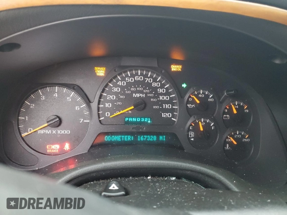 2003 Chevrolet TrailBlazer LTZ with VIN 1GNDT13S332196883, listed as a Copart auction lot 77031124 with 167,328 mi miles and Salvage Title. Bid and sale history available at DreamBid. Image 9.