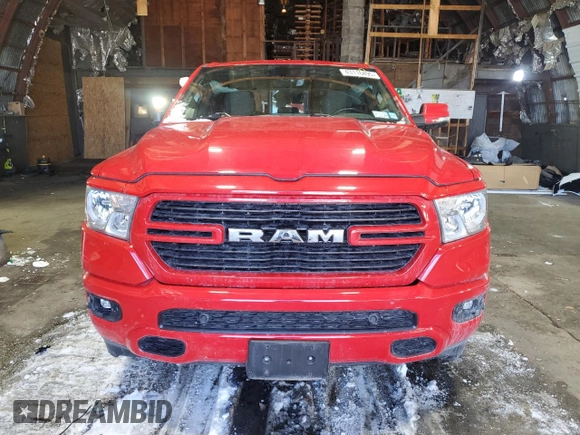 2021 Ram 1500 Big Horn with VIN 1C6SRFBT1MN798825, listed as a Copart auction lot 43116495 with 25,635 mi miles and Salvage Title. Bid and sale history available at carsss.com. Image 5.