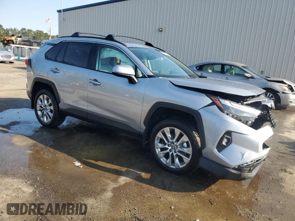 2025 Toyota RAV4 XLE Premium with VIN 2T3C1RFV2SC308112, listed as a Copart auction lot 52308415 with 11,179 mi miles and Salvage title. Bid and sale history available at DreamBid. Image 4.