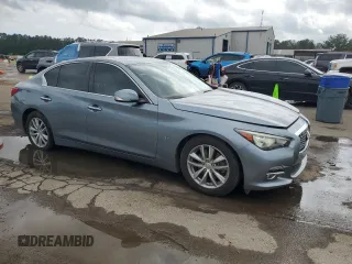 2015 Infiniti Q50 with VIN JN1BV7AP6FM347741, listed as a Copart auction lot 54668405 with 84,788 mi miles and Salvage title. Bid and sale history available at DreamBid. Image 4.