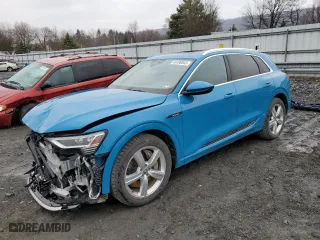 2019 Audi e-tron Premium Plus with VIN WA1LABGE3KB011535, listed as a Copart auction lot 45188843 with 19,465 mi miles. Bid and sale history available at carsss.com. Image 1.
