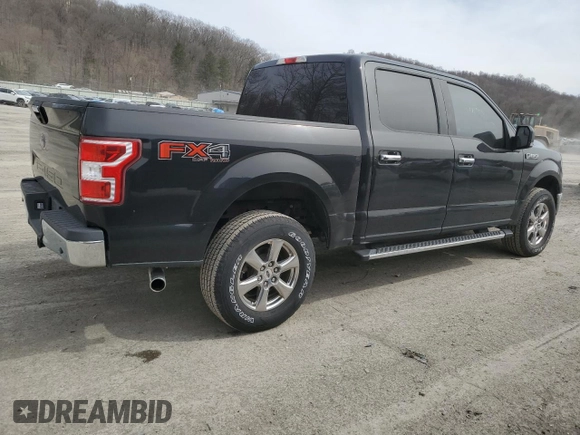 2018 Ford F-150 XL with VIN 1FTEW1E59JFA28618, listed as a Copart auction lot 49888255 with 114,630 mi miles and Salvage Title. Bid and sale history available at carsss.com. Image 3.