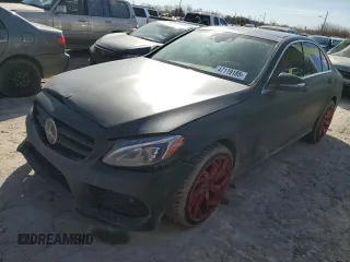 2015 Mercedes-Benz C-Class C 300 Luxury with VIN 55SWF4KB0FU012463, listed as a Copart auction lot 47119185 with 140,170 mi miles and Salvage Title. Bid and sale history available at carsss.com. Image 1.