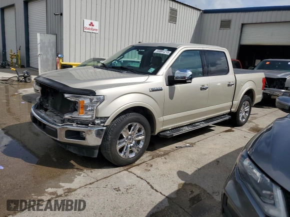 2018 Ford F-150 XL with VIN 1FTEW1CG7JFA27293, listed as a Copart auction lot 53891215 with 142,163 mi miles and Salvage Title. Bid and sale history available at carsss.com. Image 1.