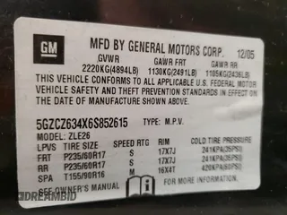 2006 Saturn VUE z VIN 5GZCZ634X6S852615, wystawiony jako Copart lot #53688235 z przebiegiem 217 692 mil mil oraz Szkoda całkowita • Salvage title. Historia ofert i sprzedaży dostępna na DreamBid. Obrazek 14.