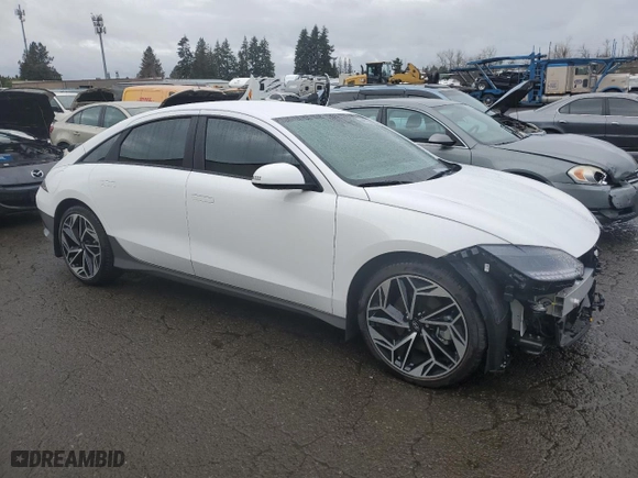 2023 Hyundai IONIQ 6 SEL with VIN KMHM34AC0PA025506, listed as a Copart auction lot 44732825 with NaN miles and Salvage Title. Bid and sale history available at carsss.com. Image 4.