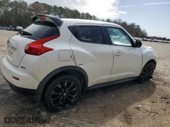 2014 Nissan Juke Nismo with VIN JN8AF5MR5ET452982, listed as a Copart auction lot 48047145 with Not Provided miles and Salvage Title. Bid and sale history available at DreamBid. Image 3.
