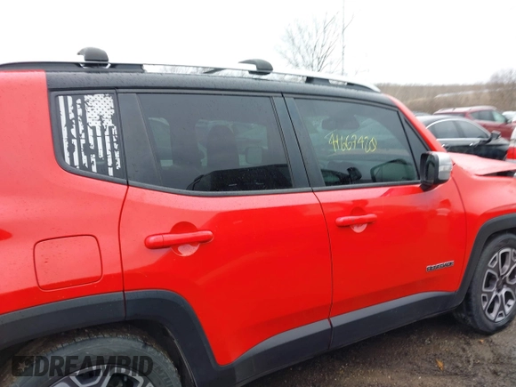 2015 Jeep Renegade Limited with VIN ZACCJADT7FPB41669, listed as a IAAI auction lot 41667420 with 118,719 mi miles and . Bid and sale history available at DreamBid. Image 13.