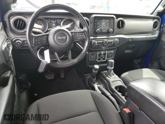 2018 Jeep Wrangler Unlimited Sport S with VIN 1C4HJXDN7JW252986, listed as a Copart auction lot 57256905 with 92,550 mi miles and Salvage title. Bid and sale history available at DreamBid. Image 8.