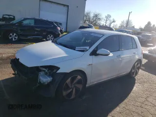 2020 Volkswagen Golf GTI S with VIN 3VW6T7AUXLM017625, listed as a Copart auction lot 85982824 with 48,008 mi miles and Salvage Title. Bid and sale history available at carsss.com. Image 1.