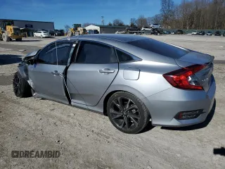 2021 Honda Civic Sedan Sport with VIN 2HGFC2F80MH547332, listed as a Copart auction lot 46419305 with 0 mi miles and Salvage Title. Bid and sale history available at carsss.com. Image 2.