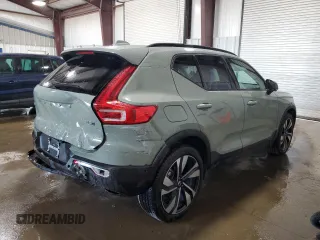 2025 Volvo XC40 Plus Dark Theme with VIN YV4L12UC7S2490418, listed as a Copart auction lot 60496755 with 10,762 mi miles and Salvage title. Bid and sale history available at DreamBid. Image 3.