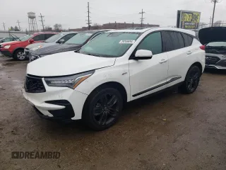 2021 Acura RDX w/A-Spec Package with VIN 5J8TC2H61ML011653, listed as a Copart auction lot 39255694 with 60,403 mi miles. Bid and sale history available at carsss.com. Image 1.