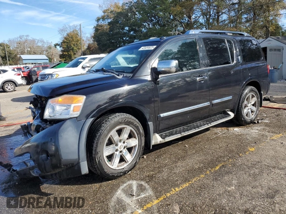 2014 Nissan Armada Platinum z VIN 5N1BA0NF8EN612889, wystawiony jako Copart lot #43404625 z przebiegiem 237 289 mil mil oraz Szkoda całkowita • Salvage title. Historia ofert i sprzedaży dostępna na DreamBid. Obrazek 1.