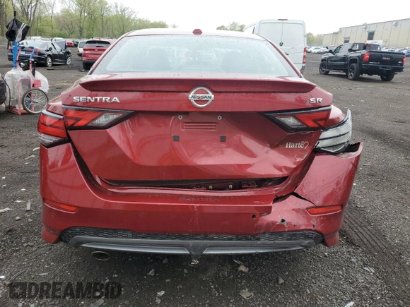 2021 Nissan Sentra SR with VIN 3N1AB8DV2MY211962, listed as a Copart auction lot 55262985 with 38,957 mi miles and Salvage Title. Bid and sale history available at DreamBid. Image 6.