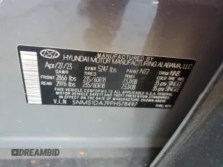 2023 Hyundai Santa Fe SE with VIN 5NMS1DAJ9PH578497, listed as a Copart auction lot 47122845 with 18,374 mi miles and Salvage Title. Bid and sale history available at carsss.com. Image 14.