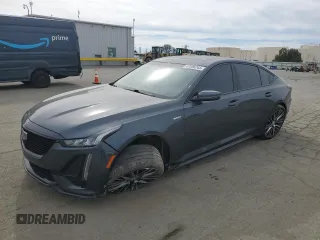 2020 Cadillac CT5 V-Series with VIN 1G6DV5RW5L0151558, listed as a Copart auction lot 47098245 with 60,790 mi miles and Salvage Title. Bid and sale history available at carsss.com. Image 1.
