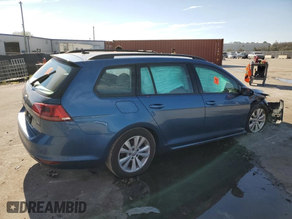 2017 Volkswagen Golf SportWagen S with VIN 3VW017AU2HM531567, listed as a Copart auction lot 47371705 with 107,178 mi miles and Salvage Title. Bid and sale history available at carsss.com. Image 3.