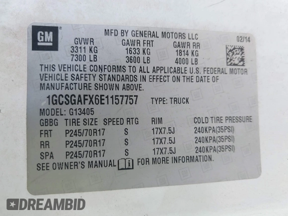 2014 Chevrolet Express Cargo Van with VIN 1GCSGAFX6E1157757, listed as a IAAI auction lot 41937846 with 231,814 mi miles. Bid and sale history available at carsss.com. Image 9.