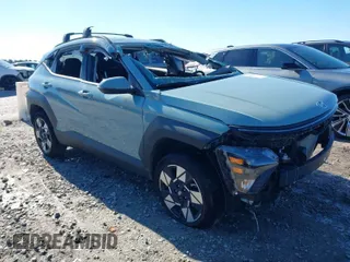 2024 Hyundai Kona SEL with VIN KM8HBCAB4RU162309, listed as a IAAI auction lot 41355222 with 9,264 mi miles. Bid and sale history available at carsss.com. Image 1.