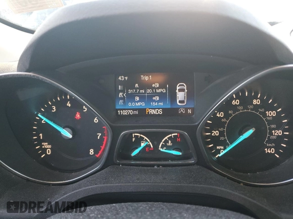 2017 Ford Escape SE with VIN 1FMCU9G97HUD56813, listed as a Copart auction lot 44790795 with 110,270 mi miles and Clean Title. Bid and sale history available at carsss.com. Image 9.