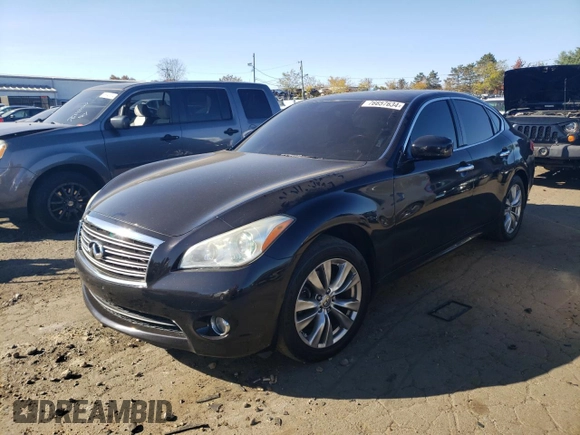 2012 Infiniti M37 with VIN JN1BY1AR2CM393309, listed as a Copart auction lot 76657634 with 109,375 mi miles and Salvage Title. Bid and sale history available at carsss.com. Image 1.