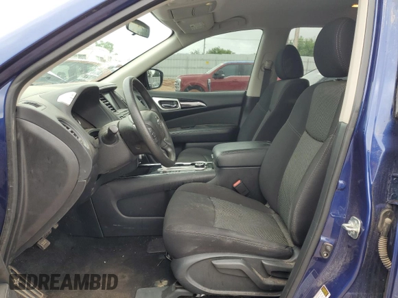 2020 Nissan Pathfinder S z VIN 5N1DR2AM1LC619287, wystawiony jako Copart lot #55722755 z przebiegiem Nie podano mil oraz Szkoda całkowita • Salvage title. Historia ofert i sprzedaży dostępna na DreamBid. Obrazek 7.