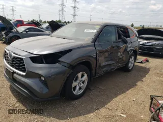 2021 Toyota Highlander Hybrid LE with VIN 5TDBBRCH2MS514881, listed as a Copart auction lot 66672734 with 56,155 mi miles and Salvage title. Bid and sale history available at DreamBid. Image 1.