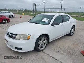 2013 Dodge Avenger SE with VIN 1C3CDZAB3DN707581, listed as a IAAI auction lot 41966051 with 159,054 mi miles and . Bid and sale history available at carsss.com. Image 2.