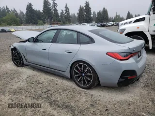 2024 BMW i4 M50 with VIN WBY33AW08RFR92494, listed as a Copart auction lot 64112974 with 3,485 mi miles and Salvage Title. Bid and sale history available at carsss.com. Image 2.