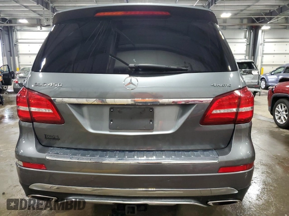 2017 Mercedes-Benz GLS 450 with VIN 4JGDF6EEXHA854437, listed as a Copart auction lot 53720415 with 105,375 mi miles and Salvage title. Bid and sale history available at DreamBid. Image 6.