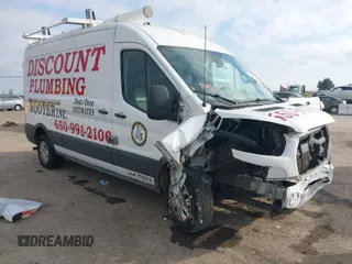 2022 Ford Transit Cargo with VIN 1FTBR1C80NKA05202, listed as a IAAI auction lot 41447583 with 75,302 mi miles and . Bid and sale history available at DreamBid. Image 1.