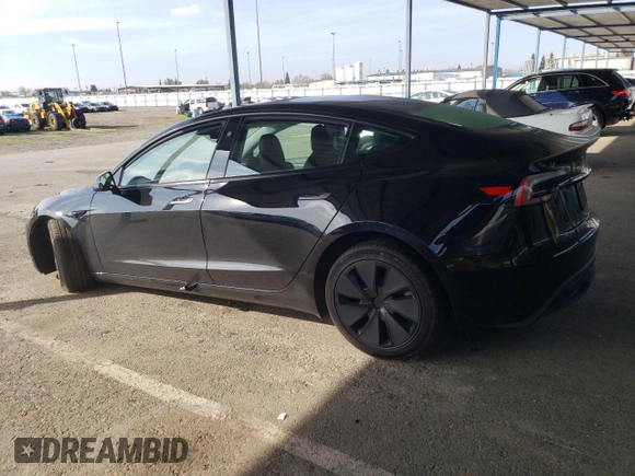 2024 Tesla Model 3 with VIN 5YJ3E1EA5RF848265, listed as a Copart auction lot 46254355 with 0 mi miles and Salvage Title. Bid and sale history available at carsss.com. Image 2.