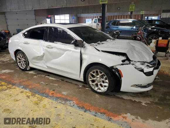 2016 Chrysler 200 C with VIN 1C3CCCEG8GN130783, listed as a Copart auction lot 45719055 with 0 mi miles and Salvage Title. Bid and sale history available at carsss.com. Image 4.
