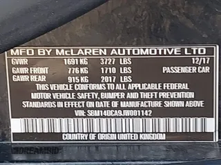 2018 McLaren 720S z VIN SBM14DCA9JW001142, wystawiony jako IAAI lot #42370707 z przebiegiem 15 654 mil mil oraz . Historia ofert i sprzedaży dostępna na DreamBid. Obrazek 9.