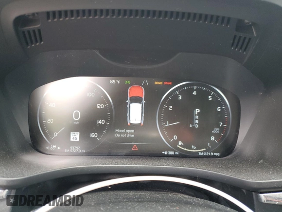 2019 Volvo XC60 R-Design z VIN LYVA22RMXKB234121, wystawiony jako Copart lot #57457405 z przebiegiem 93 792 mil mil oraz Szkoda całkowita • Salvage title. Historia ofert i sprzedaży dostępna na DreamBid. Obrazek 9.