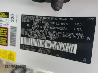 2020 Toyota Sienna XLE with VIN 5TDDZ3DCXLS251932, listed as a Copart auction lot 56340435 with Not provided miles and Salvage title. Bid and sale history available at DreamBid. Image 14.