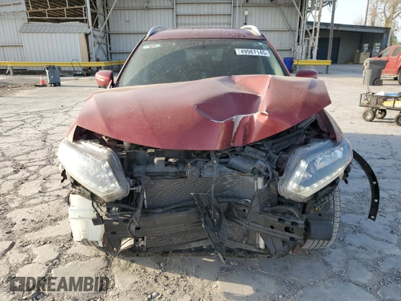 2016 Nissan Rogue SV with VIN JN8AT2MT0GW005836, listed as a Copart auction lot 49987145 with 94,636 mi miles and Salvage Title. Bid and sale history available at carsss.com. Image 5.