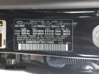 2022 Hyundai Ioniq 5 Limited with VIN KM8KRDAF7NU114002, listed as a Copart auction lot 45955225 with 20,257 mi miles and Salvage title. Bid and sale history available at DreamBid. Image 13.