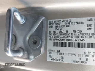 2017 Ford Escape S с VIN 1FMCU0F70HUB79145, выставлен на аукционе IAAI как лот 41734309 с пробегом 77 113 миль миль и . История ставок и продаж доступна на DreamBid. Изображение 9.