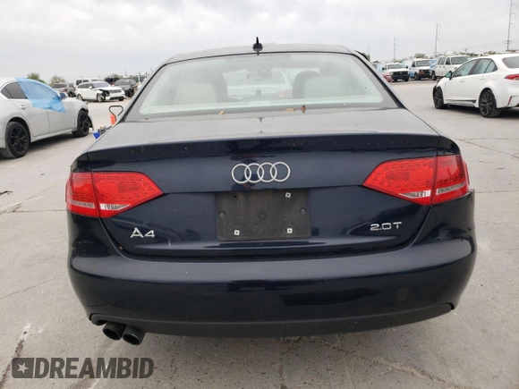 2011 Audi A4 2.0T Premium Plus with VIN WAUEFAFL6BN037696, listed as a Copart auction lot 50828245 with 0 mi miles and Salvage Title. Bid and sale history available at carsss.com. Image 6.