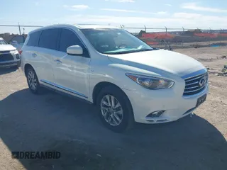 2014 Infiniti QX60 with VIN 5N1AL0MN4EC550191, listed as a IAAI auction lot 41702478 with 176,885 mi miles. Bid and sale history available at carsss.com. Image 1.