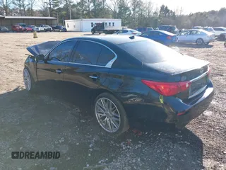 2014 Infiniti Q50 with VIN JN1BV7APXEM692303, listed as a IAAI auction lot 41325631 with 115,803 mi miles. Bid and sale history available at carsss.com. Image 3.