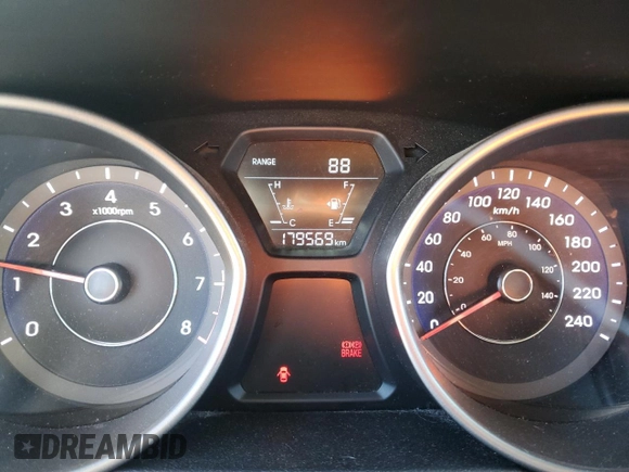 2016 Hyundai Elantra SE with VIN 5NPDH4AE8GH683400, listed as a Copart auction lot 51216025 with 179,569 mi miles and Salvage title. Bid and sale history available at DreamBid. Image 9.