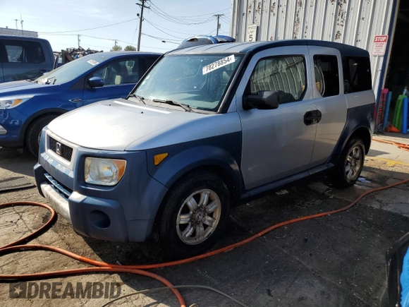 2006 Honda Element EX with VIN 5J6YH186X6L014497, listed as a Copart auction lot 78278854 with 74,987 mi miles and Salvage Title. Bid and sale history available at DreamBid. Image 1.