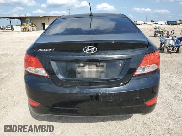 2013 Hyundai Accent GLS with VIN KMHCT4AE3DU394772, listed as a Copart auction lot 53998105 with 130,026 mi miles and Salvage Title. Bid and sale history available at carsss.com. Image 6.