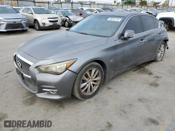 2016 Infiniti Q50 Premium with VIN JN1EV7AP0GM300476, listed as a Copart auction lot 55814175 with 116,025 mi miles and Salvage Title. Bid and sale history available at carsss.com. Image 1.