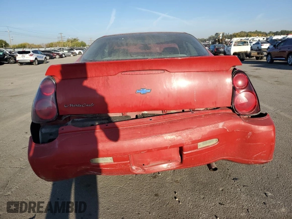 2005 Chevrolet Monte Carlo LS with VIN 2G1WW12E359177221, listed as a Copart auction lot 74957124 with 136,845 mi miles and Salvage Title. Bid and sale history available at carsss.com. Image 6.