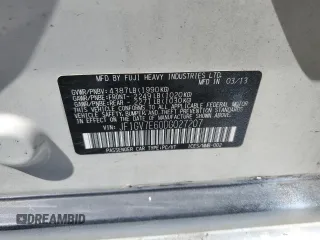 2013 Subaru WRX WRX with VIN JF1GV7E60DG027207, listed as a Copart auction lot 50593905 with 83,649 mi miles and Salvage title. Bid and sale history available at DreamBid. Image 12.
